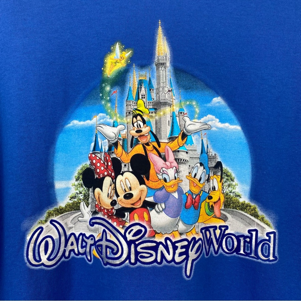 Walt Disney World size 2XL Blue Magic Kingdom Mickey Minnie Short Sleeve T-shirt - Picture 2 of 7